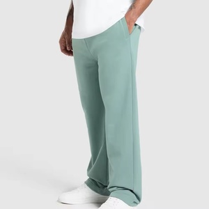 Custom OEM Service Casual Blank Fitness Straight Leg <b>Elastic</b> Polyester / Cotton Sport Sweatpants Men's Athleisure Pants - Product Image 3