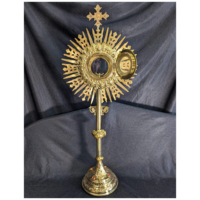 Monstrance en laiton élégante et décorative pour la prière, la cérémonie et l'exposition en chapelle