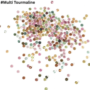 Tourmaline naturelle verte en gros, facettée, de forme ronde, pierres précieuses brutes pour la fabrication de bijoux, petite taille, de 1 mm à 3 mm - Product Image 4