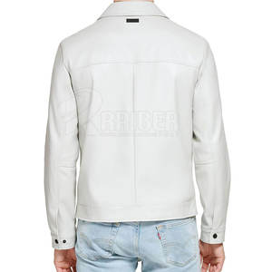 Veste en cuir moderne, confortable, pour la mode urbaine, veste en cuir de haute qualité pour hommes. - Product Image 3