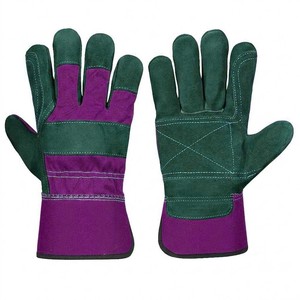 Guantes de Seguridad de Cuero STALWART IMPEX, Verde Borgoña, Textura Completa, Resistentes al Fuego, Antideslizantes, Duraderos, Flexibles, Antiestáticos - Product Image 2