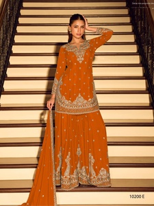 Costume de mariage de créateur haut de gamme pour femme avec broderie complexe et dupatta assorti – Achetez directement auprès du fournisseur - Product Image 5