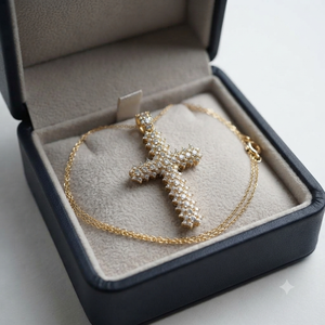 Pendentifs croix à bords dentelés en argent 925 avec diamant de laboratoire, personnalisés, religieux, unisexe, cadeau de fiançailles, breloques chrétiennes unisexes, bijoux - Product Image 6