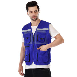 เสื้อกั๊กสำหรับนักสำรวจ 15 ช่อง สีส้มสะท้อนแสง มาตรฐาน ANSI Class 3 ผลิตจากโพลีเอสเตอร์ตาข่าย ปิดด้วยซิป มีห่วงคล้องแบบ D-Ring - Product Image 3