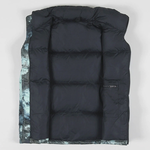 Chaleco Acolchado Personalizado con Estampado Tie Dye para Hombre, Chaqueta sin Mangas con Estampado de Mármol, Chaleco Cálido de Invierno con Cuello Alto, Estilo Urbano - Product Image 6