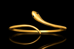 Brazalete Serpiente Envolvente Chapado en Oro de 18k Plata de Ley 925 Ajustable Joyería Minimalista de Moda Regalo para Mujer - Product Image 4