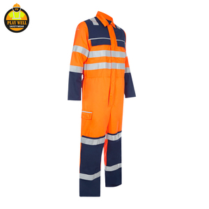 Custom Safety High Visibility Work Wear <b>Clothes</b> for Men Hi Viz Workwear Coveralls Reflective Strips Coverall - Product Image 6