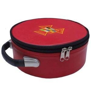 Professional Genuine Leather Masonic Fez Case - Slim Regalia Bag - Genuine Leather Master Mason Holder MFC-0022 - Product Image 1