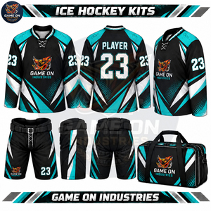Ensemble d'équipement de hockey sur glace personnalisé et fait main, comprenant un maillot respirant, un pantalon et un sac de voyage – Fournisseur direct d'usine - Product Image 6