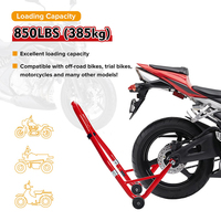 Support de stationnement universel pour moto, capacité 850 lb, cric de réparation, support de levage, support de roue avant et arrière pour moto