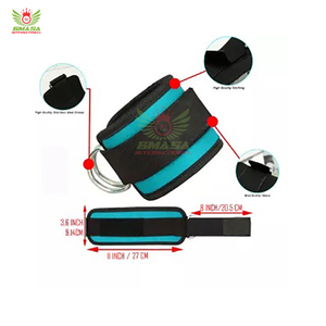 Sangle de cheville rembourrée réglable pour bandes de résistance, fixation robuste et respirante pour câble de gym - Product Image 6