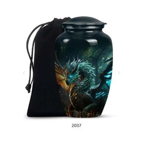 โกศบรรจุอัฐิสีน้ำเงินขนาดใหญ่ ทำจากอลูมิเนียม สำหรับบรรจุอัฐิของผู้ใหญ่  โกศสำหรับจัดงานศพ  โกศตกแต่งสำหรับอัฐิชายและหญิง  ลดราคาพิเศษ - Product Image 5