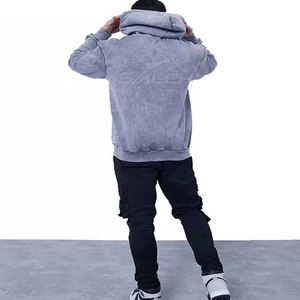 Sweats à capuche respirants à séchage rapide, effet délavé, impression de logo personnalisée, sweats à capuche basiques de haute qualité, effet délavé - Product Image 3