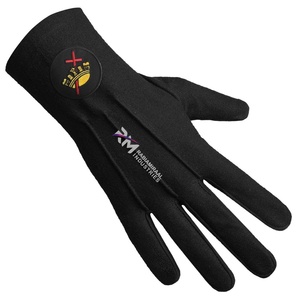 RMI Superior Craft Black Color Masonic <b>Gloves</b> With Smooth Texture Light weight Feel And Long Lasting - Product Image 3