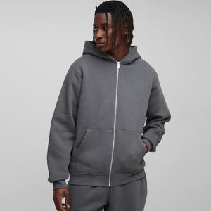 Sudadera con Capucha Extra Grande de Alta Calidad, 100% Algodón, Unisex, para Otoño, con Cierre, Personalizada con Logotipo Impreso, Forro Polar Ecológico - Product Image 1