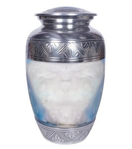 Urne de crémation en métal de haute qualité Fourniture funéraire de style américain classique avec émail coloré pour les cendres humaines - Product Image 2