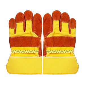 Gants de soudage en cuir fendu avec logo personnalisé, résistants au feu et antidérapants, imperméables, pour travaux manuels - Product Image 5