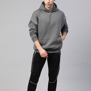 Sweat-shirts pour hommes coupe classique 100% coton Hiver Uni Poche avant Logo entièrement personnalisable Respirant Confortable Anti-plis Vente chaude - Product Image 5