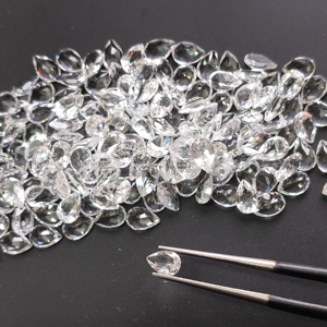 Natural White Topaz 6x4MM Pear Cut Best Quality Calibrated Loose Gemstone For Designer Jewelry Making - Product Image 1