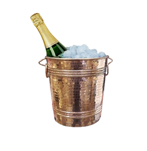 Copper Finished Cooler for Parties Sustainable Ice Bucket for Hotels Barware Latest Design Metal Ice Bucket Made in India - Product Image 3