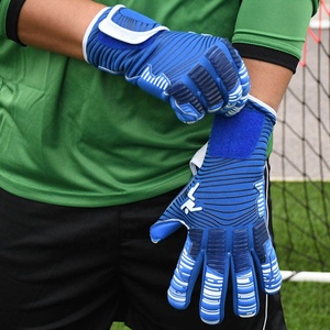 Gants de gardien de but professionnels personnalisés de haute qualité Blue Eagle Sports, fermeture auto-agrippante, respirants, antidérapants, pour gardiens de but performants - Product Image 2