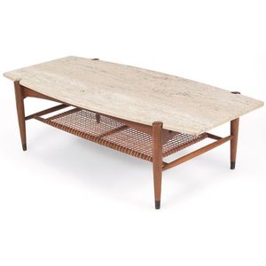 Best Seller Black Marble Coffee <b>Table</b> With Wooden Legs Luxury Round Center <b>Table</b> For Home Furniture - Product Image 2
