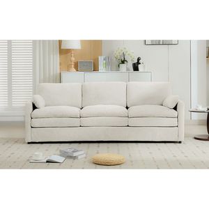 Divano Cloud a 3 Posti Imbottito da 89 Pollici, Oversize e Confortevole con Doppio Cuscino Morbido per Soggiorno - Product Image 5