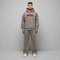 Ensemble de survêtement décontracté d'hiver pour homme en molleton technique, 100 % coton, poids moyen, coupe oversize, style streetwear, 2 pièces