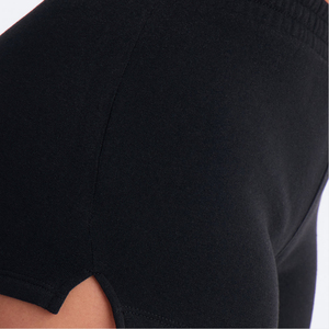 Shorts en tricot noir uni de haute qualité pour femmes, taille haute, élastiques, décontractés, respirants, shorts de sport pour tous les jours, shorts de sport pour femmes - Product Image 4
