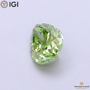 Diamant de laboratoire cultivé CVD de couleur vert vif fantaisie, clarté VS1, 1,00 CARAT, forme poire, avec certificat IGI, pour une magnifique bague de fiançailles - Product Image 6