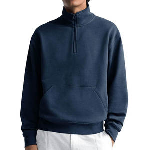 High Quality Man Leisure New Spring Autumn Solid Color and Comfortable Zipper Style Fashion <b>Polo</b> Quarter-<b>Zip</b> Sweatshirt - Product Image 6