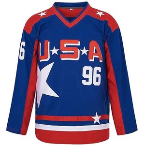 Maillot de hockey d'équipe personnalisé, impression par sublimation, coton/fibre de bambou, respirant, séchage rapide, uniforme de hockey sur glace, anti-UV, broderie 3D - Product Image 2