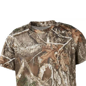 T-shirts de chasse d'été respirants et écologiques à motif uni avec logo personnalisé, 100 % polyester léger pour les amateurs de plein air - Product Image 3