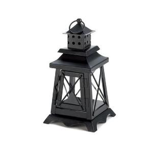 Farol Colgante Negro Hecho a Mano para Jardín Exterior e Interior, Estilo Antiguo, Personalizable en Tamaño y Forma - Product Image 1