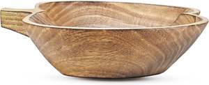 Bol en bois de Rain Tree brun naturel en forme de pomme, fait main, pour servir les aliments, en gros, pour l'exportation - Product Image 2