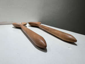 Handmade Eco-Friendly Acacia Wood 2-Piece Kitchen <b>Utensils</b> <b>Set</b> with Spoons From India - Product Image 6