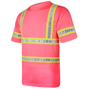 เสื้อยืดนิรภัยสะท้อนแสง ANSI Class 1 คุณภาพสูง กันน้ำ ระบายอากาศได้ดี สกรีนโลโก้ได้ ผลิตจากผ้าฝ้าย สำหรับทุกเพศ เหมาะสำหรับงานกลางแจ้งและในสถานที่ทำงาน - Product Image 3