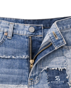 Pantalones Cortos de Mezclilla Negros Retro para Hombre, Estilo Baggy de Cintura Baja, Vaqueros de Algodón, Shorts de Gimnasio Hip Hop, Estilo Casual Urbano 2026 - Product Image 4