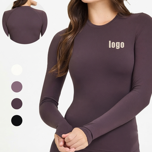 Chemises de compression formelles pour femmes à manches longues, légères, respirantes, séchage rapide, couleur unie, haute qualité, vente chaude - Product Image 1