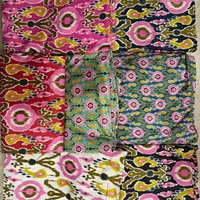 Tissu floral imprimé en coton lavé non tissé de qualité supérieure, matière cambric écologique, organique, douce, respirante et légère pour sacs