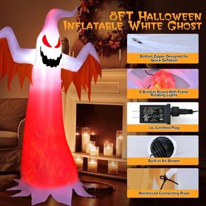 ไฟ LED รูปผีหมุนได้ 8 ฟุต สำหรับตกแต่งสวนในวันฮาโลวีน - Product Image 4