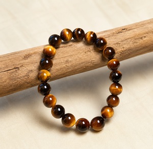 Natural Tiger Eye Bead <b>Bracelet</b> 8mm Gemstone Stone Stretch <b>Bracelet</b> Tiger Eye <b>Crystal</b> Jewelry for Men Women Wholesale - Product Image 5