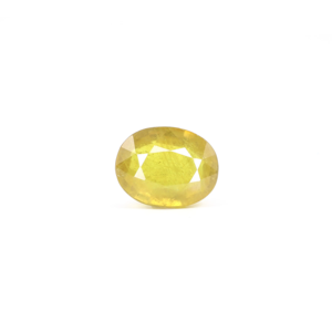 Loose 5.85 Carat Oval Cut Yellow Sapphire Gemstone for Fine Jewelry - Product Image 1