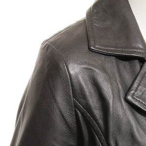 Gabardina Transpirable para Mujer, Cuello Camisero, Manga Larga, Cintura Ajustada con Cordones, Corte Entallado, Casual, de Cuero, con Cierre de Cinturón para Invierno - Product Image 4