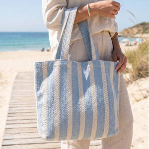 Bolso Tote Tejido de Diseño Boho Chic, Bolso de Compras Casual Sostenible, Bolso de Tela Tejida India - Product Image 6