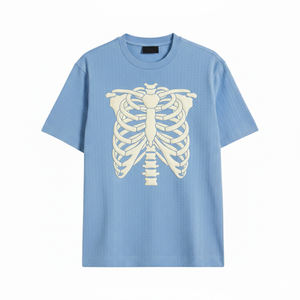 Camiseta de Hombre Personalizada al por Mayor con Logotipo, Tejido Grueso de Poliéster/Algodón, Diseño 3D, Corte Regular, Estilo Hip Hop - Product Image 1