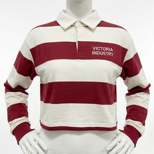 Polo rayé décontracté à col rabattu et manches courtes pour femme – Idéal pour l'été - Product Image 4