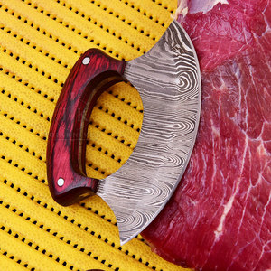 Couteaux de chef en damas de style unique, couleur et taille personnalisées, avec lames affûtées et manche en bois, couteau de cuisine OEM - Product Image 4