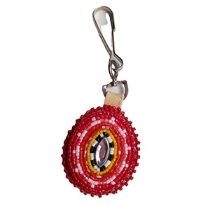 Handcrafted Multicolor Seed Beads <b>Keyring</b> with Embroidery Artwork Beautiful Handmade Glass Beads Embroidery <b>Charm</b> Keychain - Product Image 6