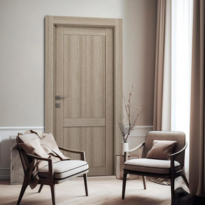 Porte intérieure moderne en bois massif sur mesure, étanche, avec panneau sculpté, finition élégante, pour appartement, hôpital, salon, installation facile - Product Image 2